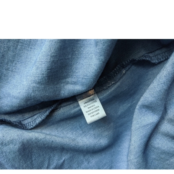 Given Kale Women's Blue Faded Collared Dress/Tunic Sleeveless Button Size Small. - Picture 12 of 12